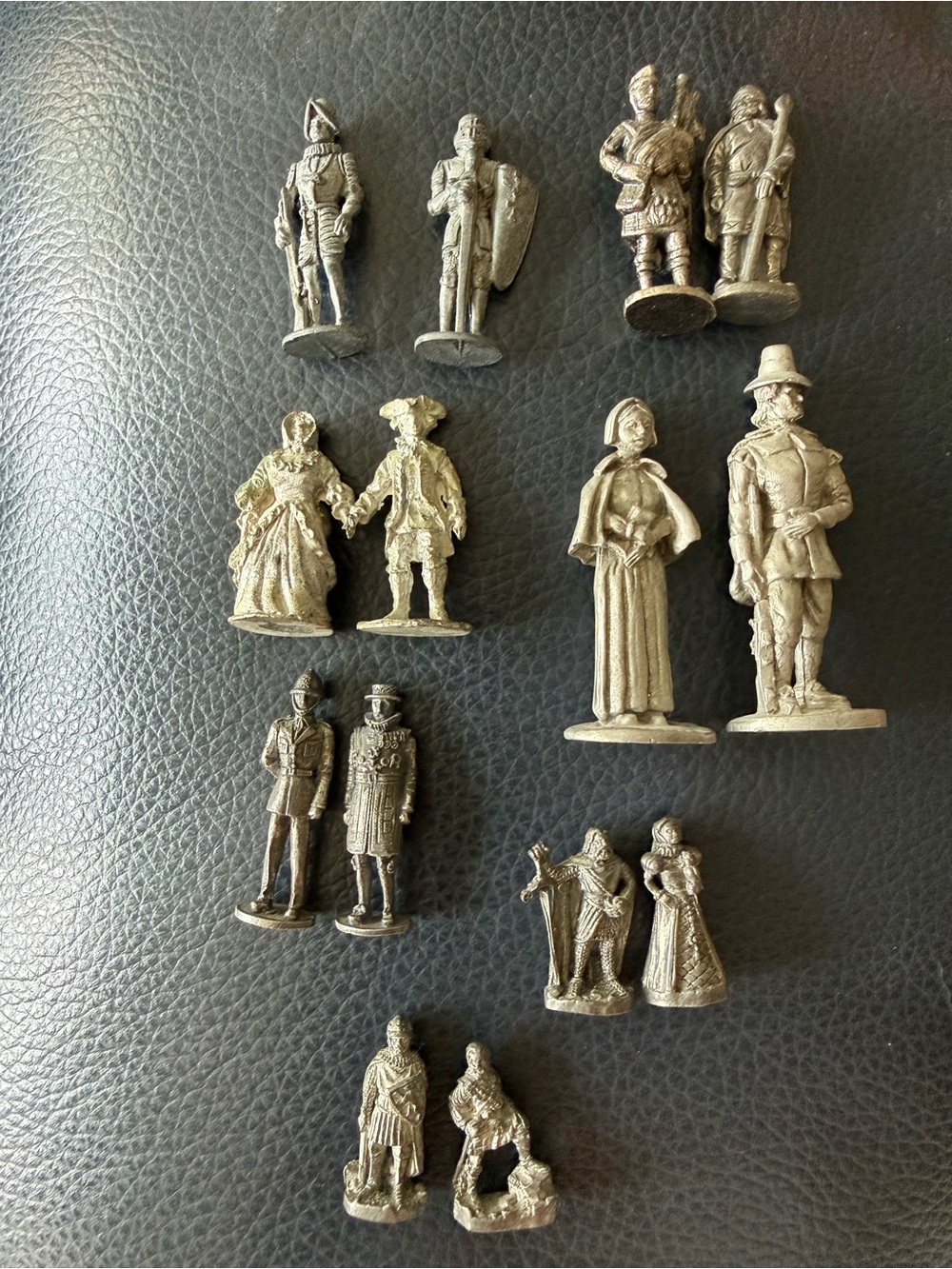 Assorted Pewter-Colored Historical Figurine Set - Home Other